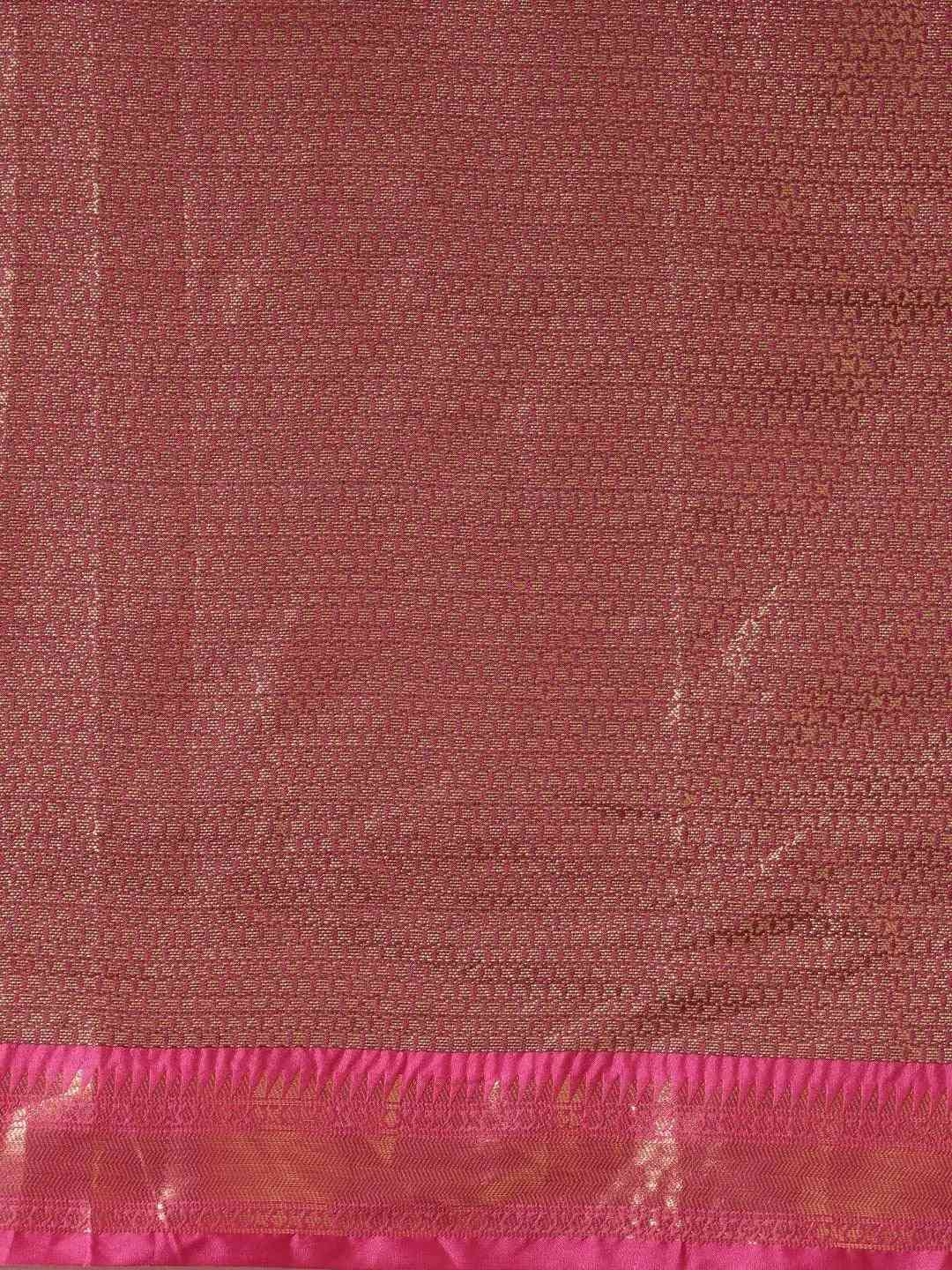 Banarasi Kanchi Pattu Saree with Ethnic Zari Motif Work