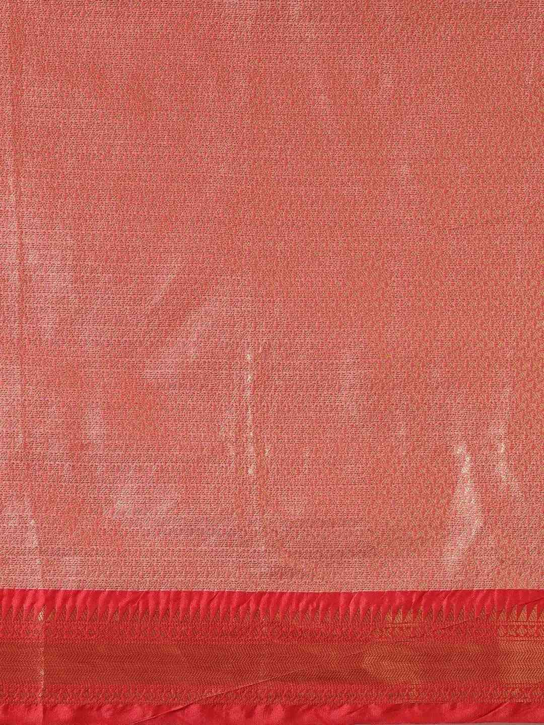 Banarasi Kanchi Pattu Saree with Ethnic Zari Motif Work