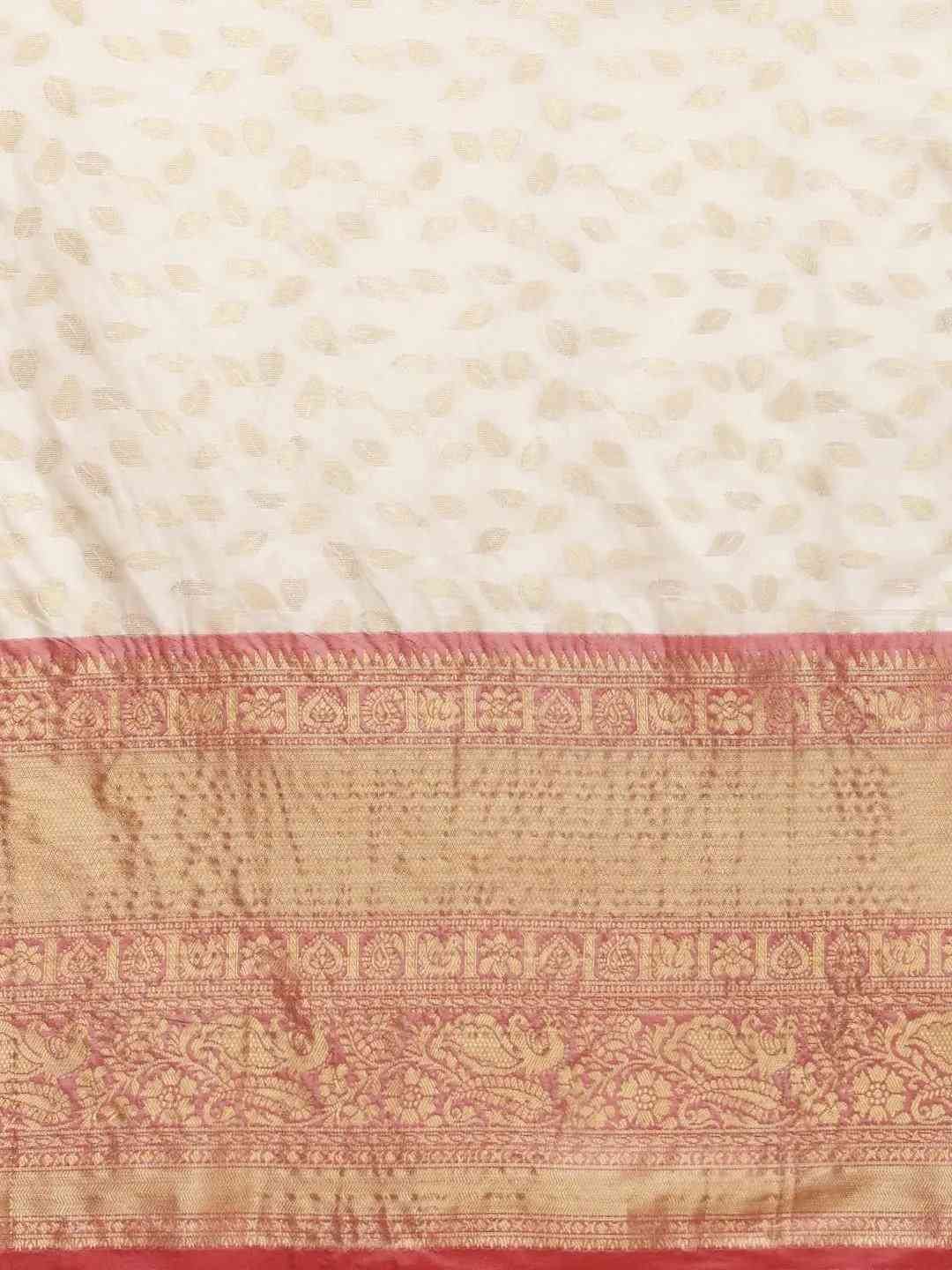 Banarasi Kanchi Pattu Saree with Ethnic Zari Motif Work