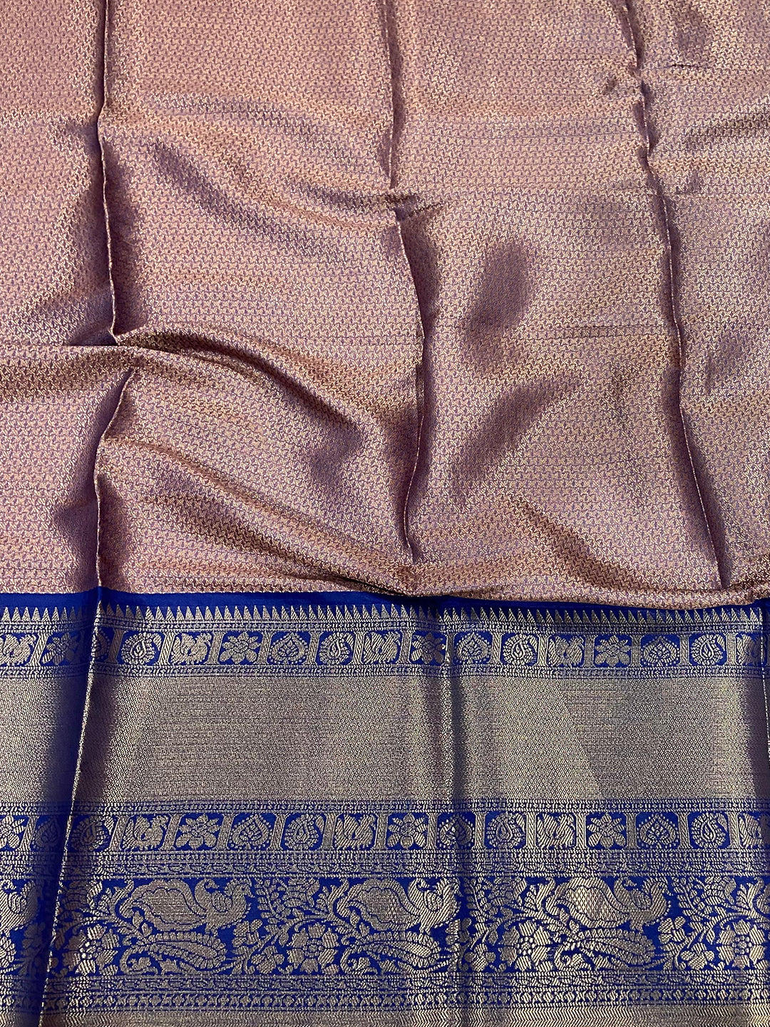 Intricate Aqua Pearl Banarasi Silk Saree