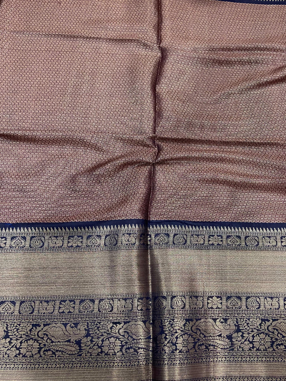 Intricate Tan Banarasi Silk Saree