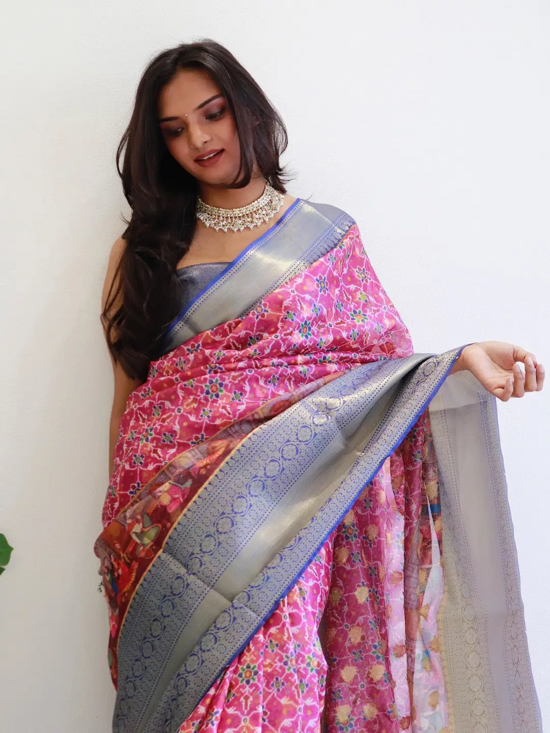Beautiful Patola print on Moonga Silk Kota Doriya saree