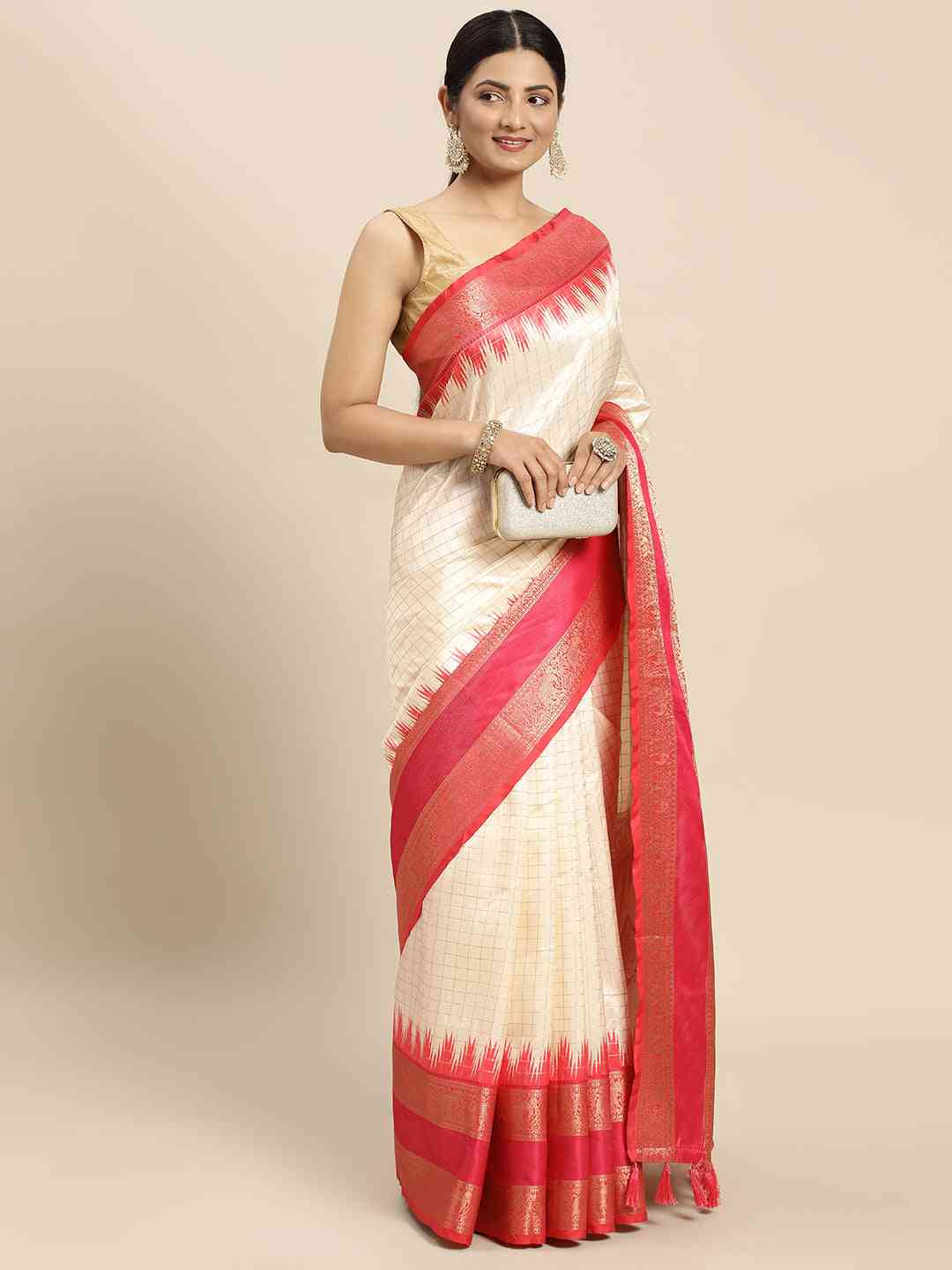 Banarasi Silk Gadwal Pattu Saree With Zari weaving
