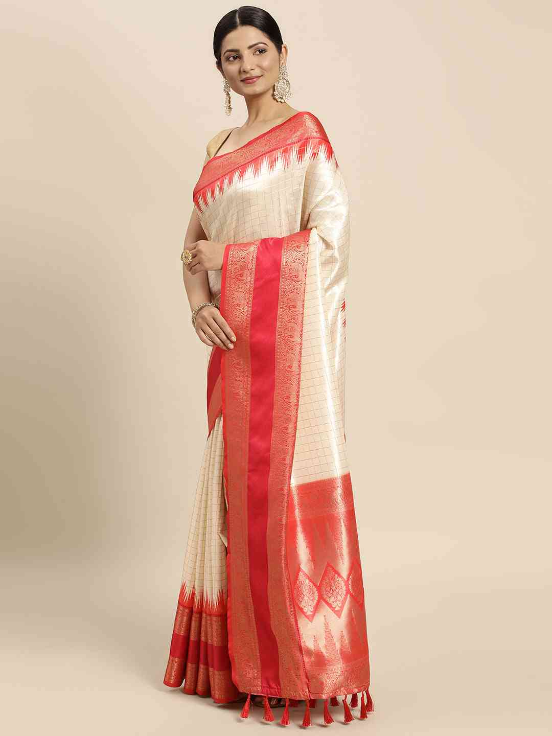 Banarasi Silk Gadwal Pattu Saree With Zari weaving