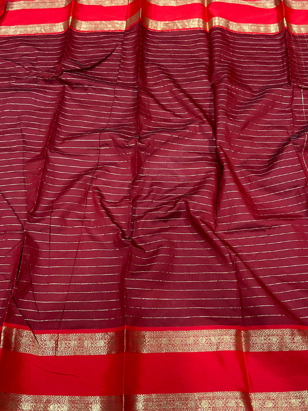 Maroon Silk Woven Kanchi Banarasi Saree