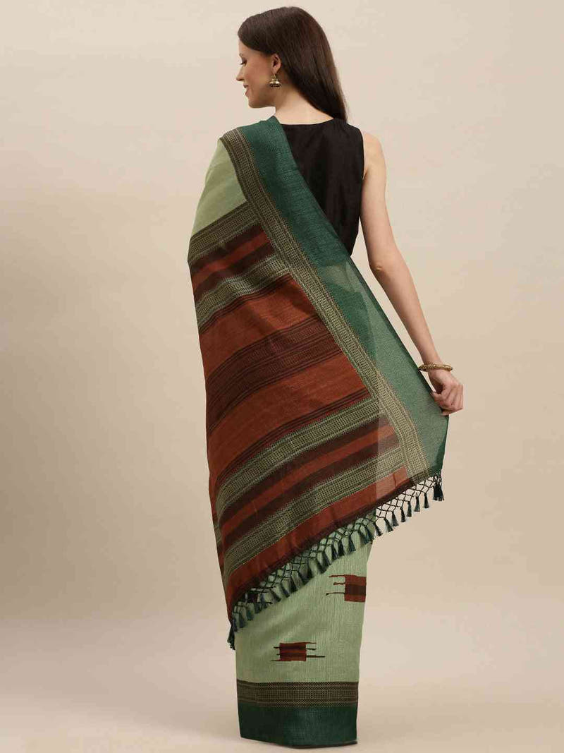 Latest Geometric Print Silk Saree
