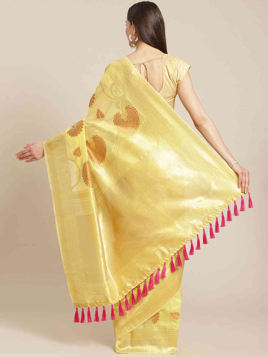 Exclusive Cotton Blend Woven Design Saree
