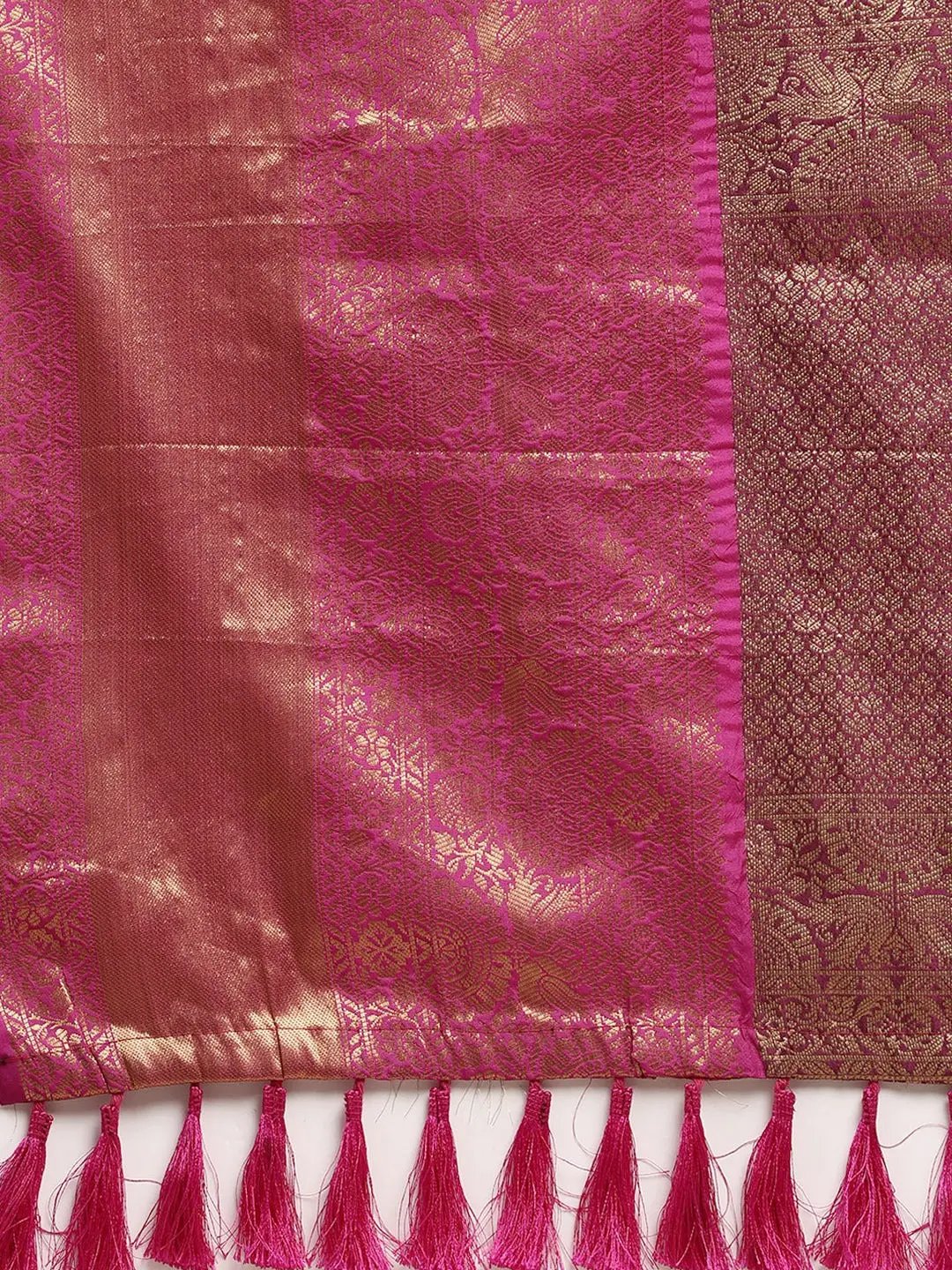 Banarasi Woven Design Saree With Zari Border