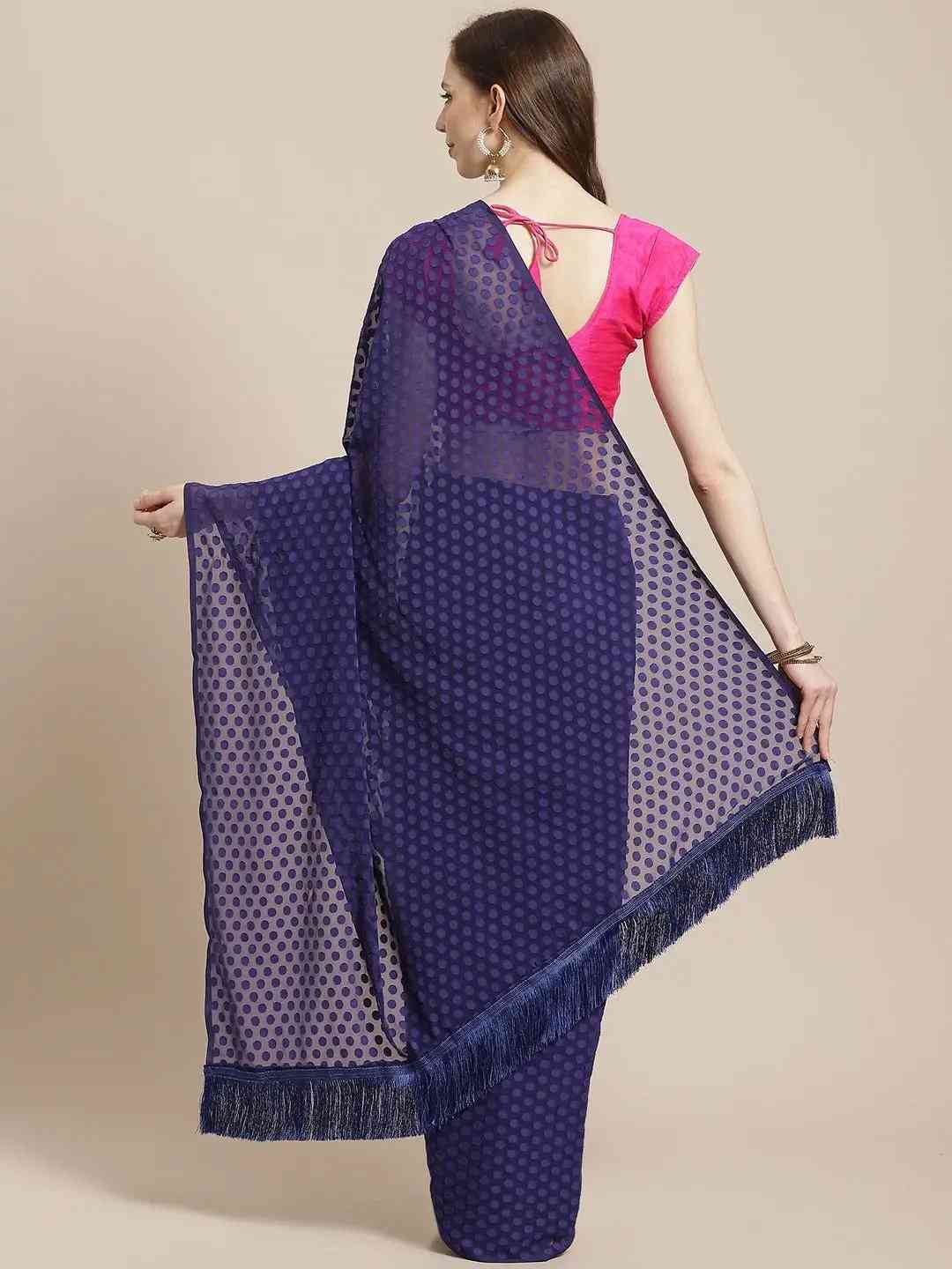 Pure Soft Georgette Self Weaving Saree