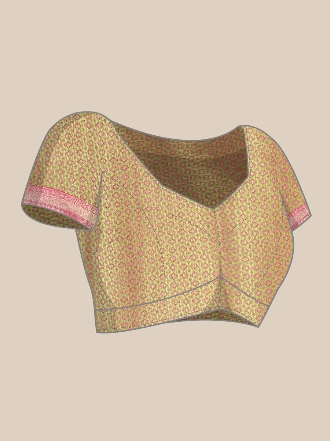 Uppada Cotton Silk Saree With Self Butti