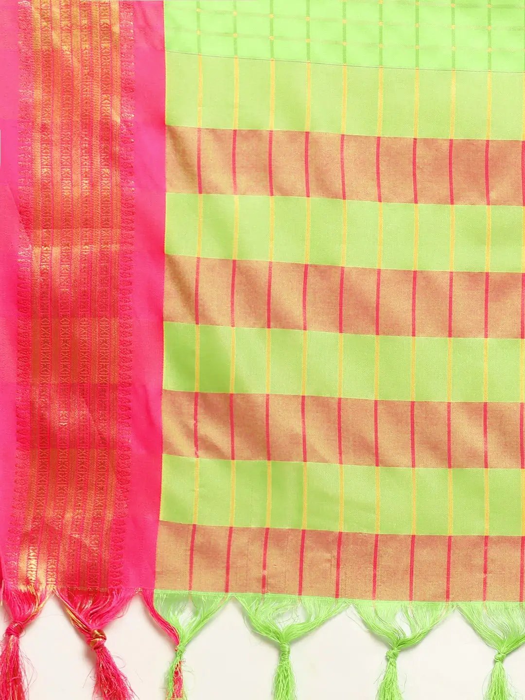 Uppada Cotton Silk Saree With Self Butti