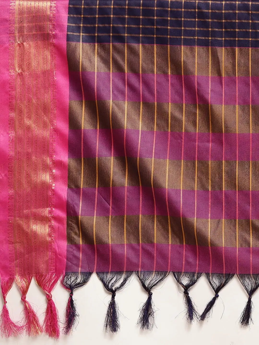Uppada Cotton Silk Saree With Self Butti
