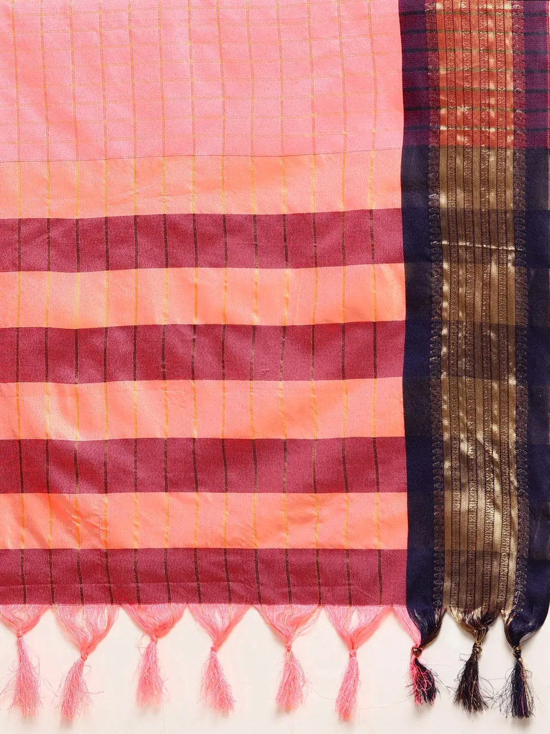 Uppada Cotton Silk Saree With Self Butti