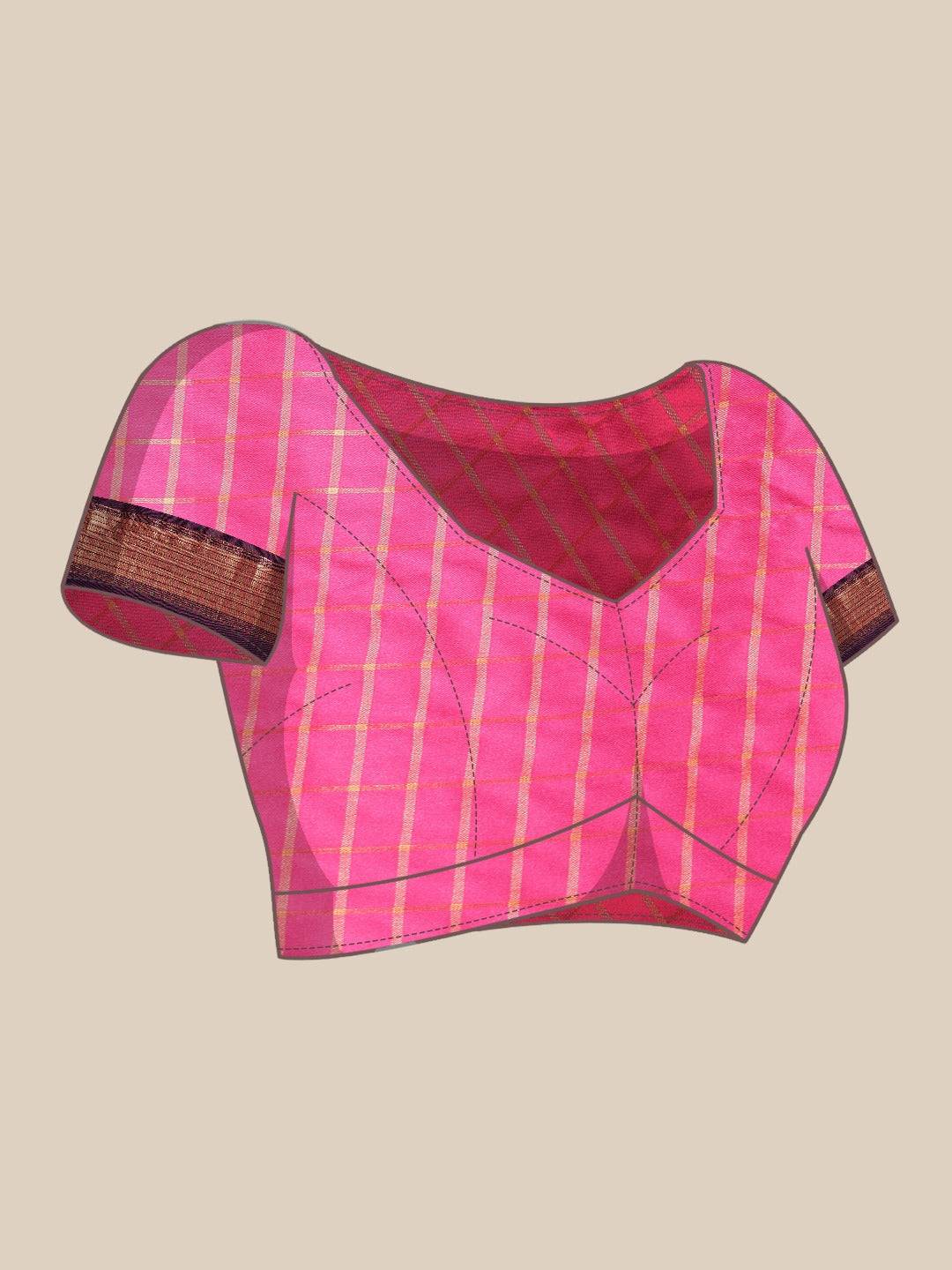 Uppada Cotton Silk Saree With Self Butti