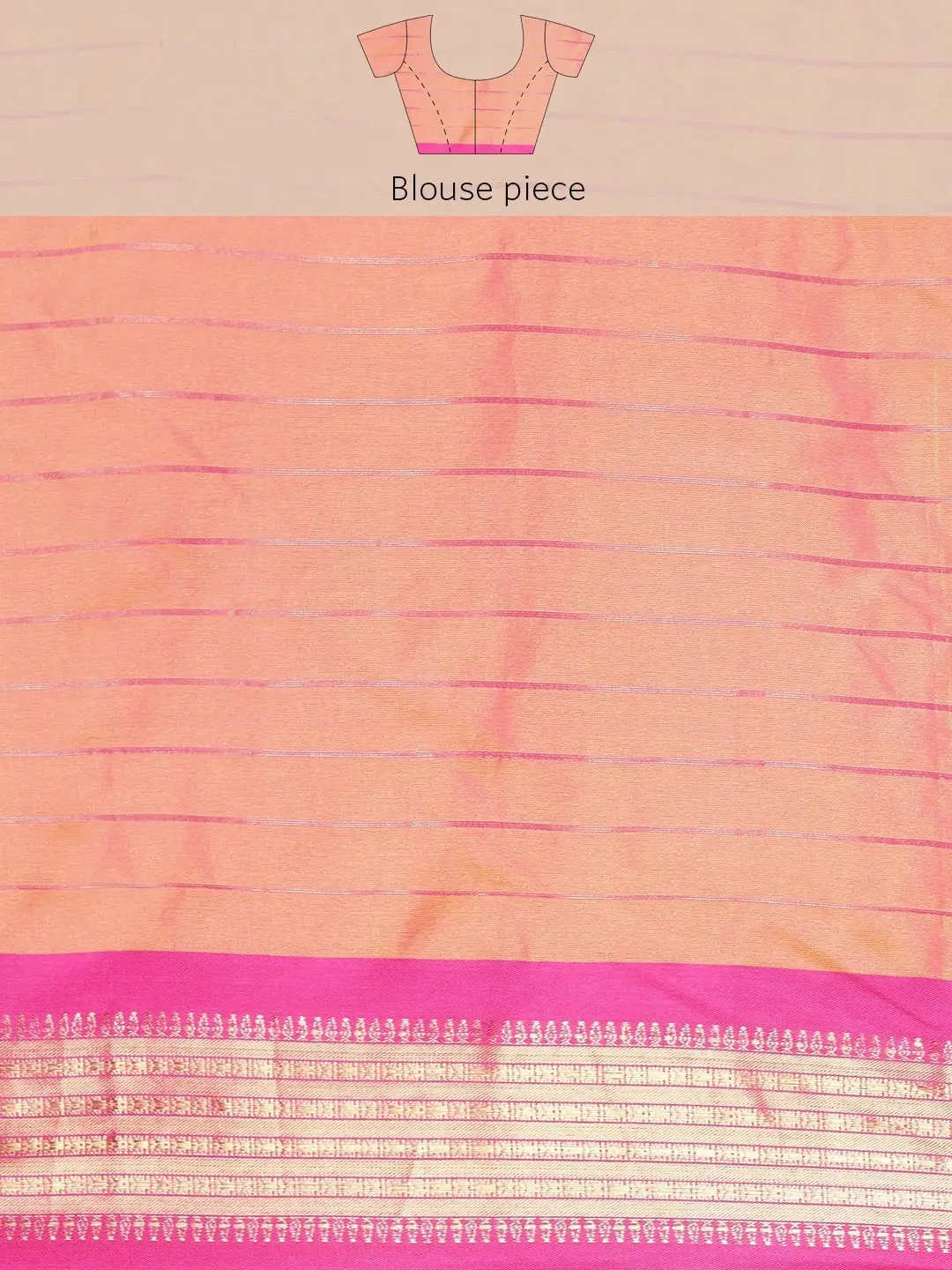 Uppada Cotton Silk Saree With Self Butti