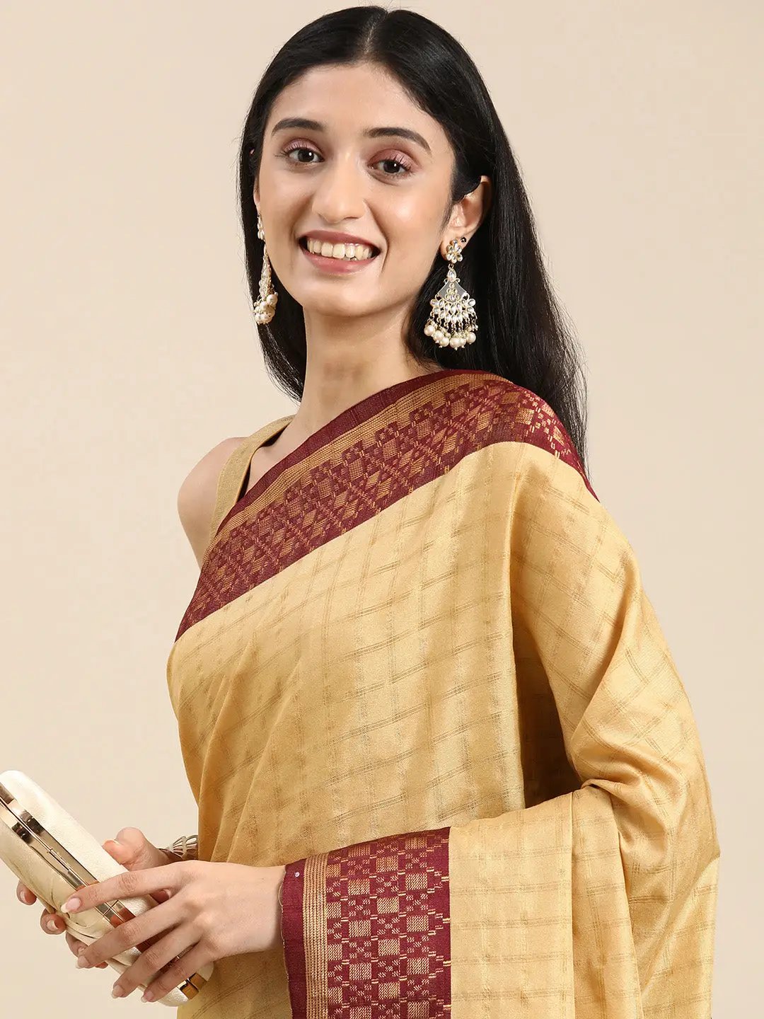 Small Chex Uppada Cotton Silk Saree