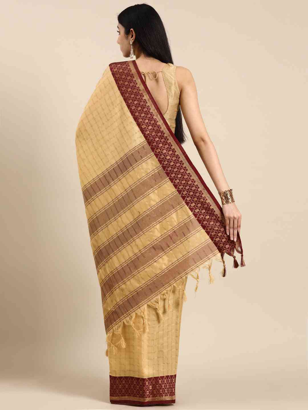 Small Chex Uppada Cotton Silk Saree