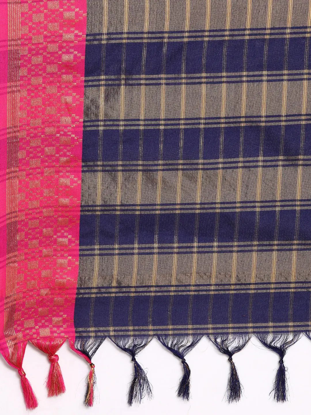 Small Chex Uppada Cotton Silk Saree