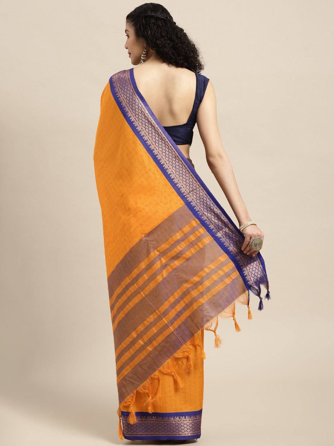 Uppada Cotton Silk Saree With Self Butti
