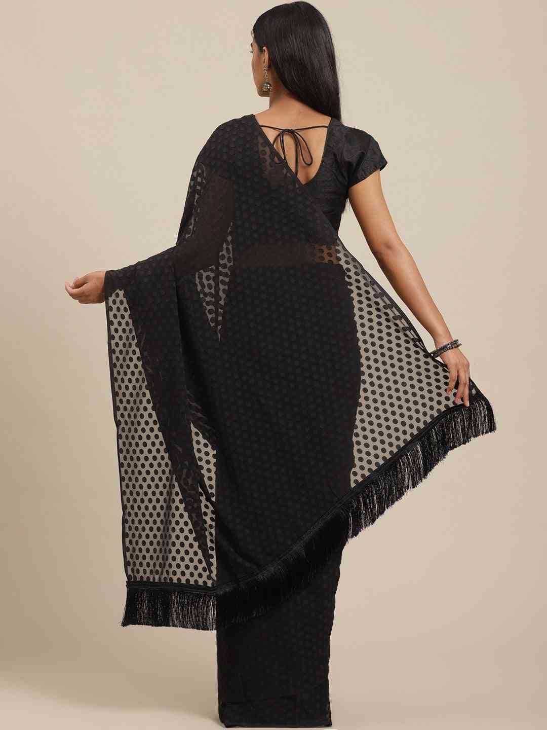 Pure Soft Georgette Self Weaving Saree