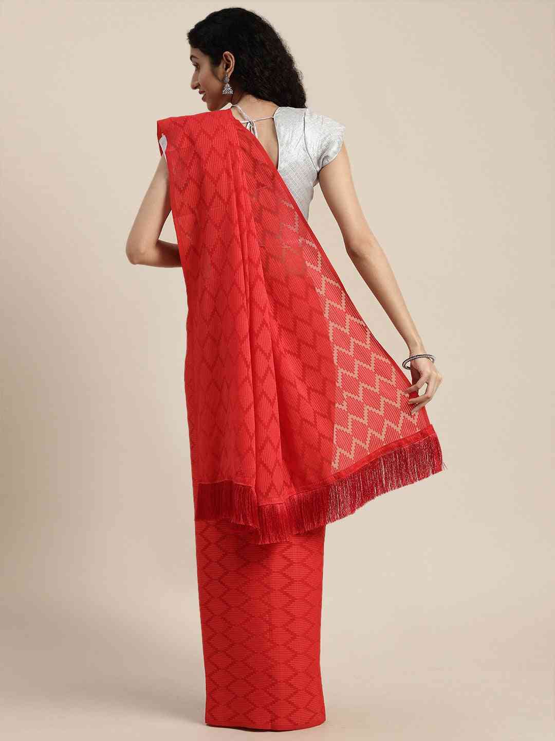 Pure Soft Georgette Self Weaving Saree