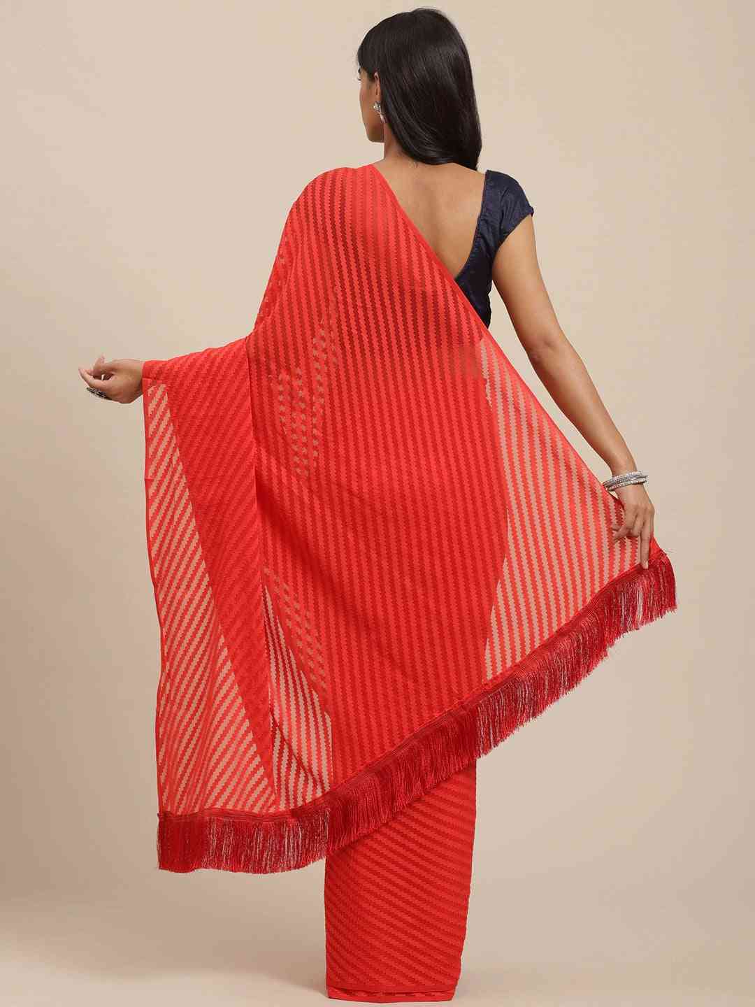 Pure Soft Georgette Self Weaving Saree