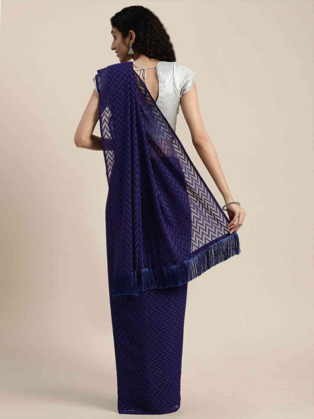 Stylish Pure Soft Georgette Geometric Print Party Wear Saree
