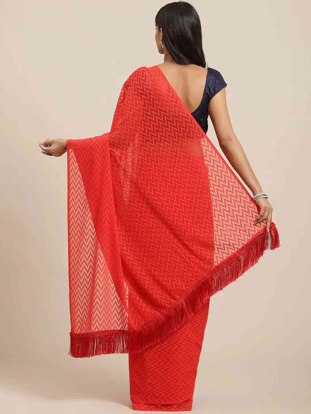 Pure Soft Georgette Self Weaving Saree