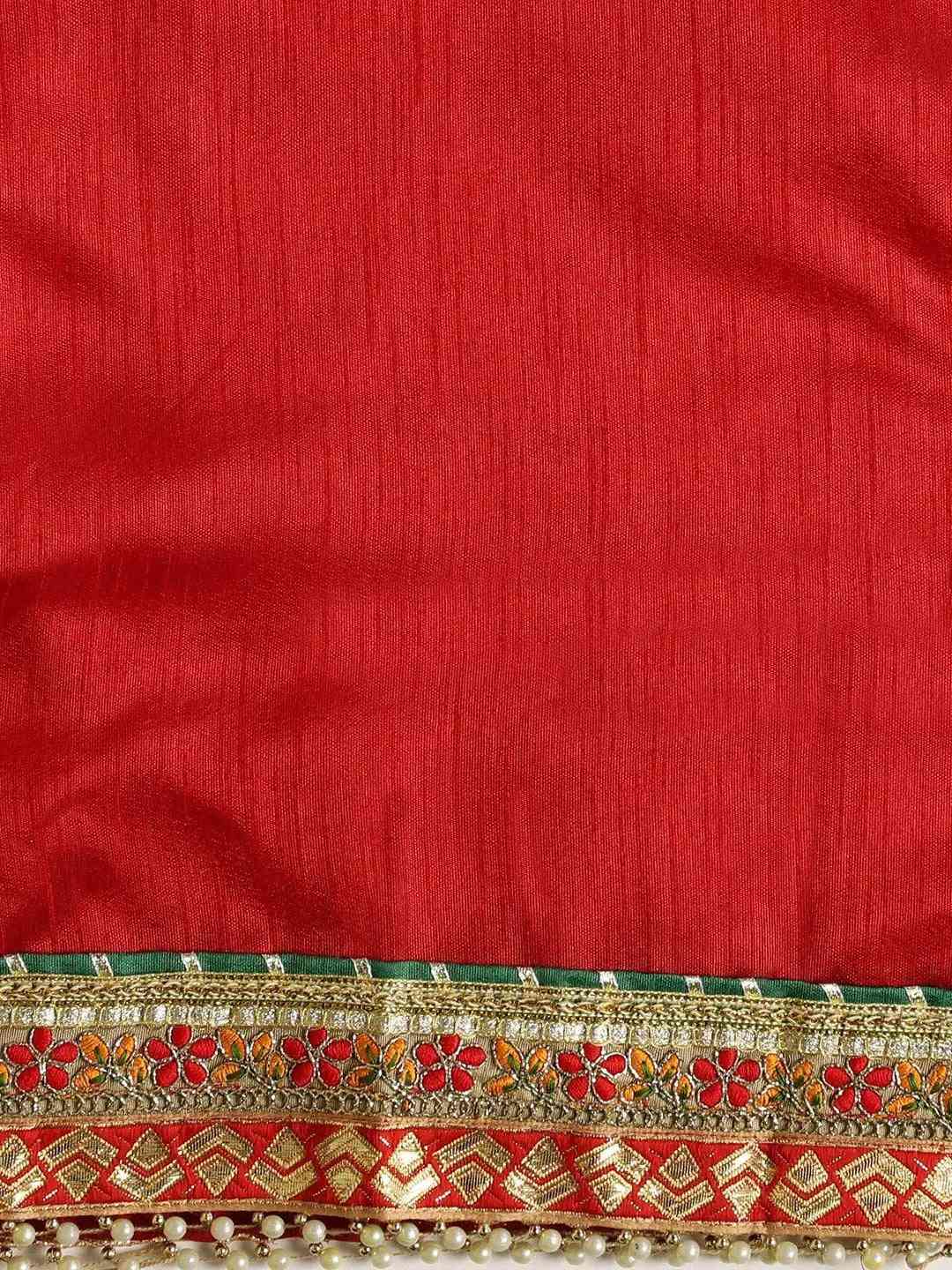 Half-Half Poly Chiffon Bandhani Print Saree