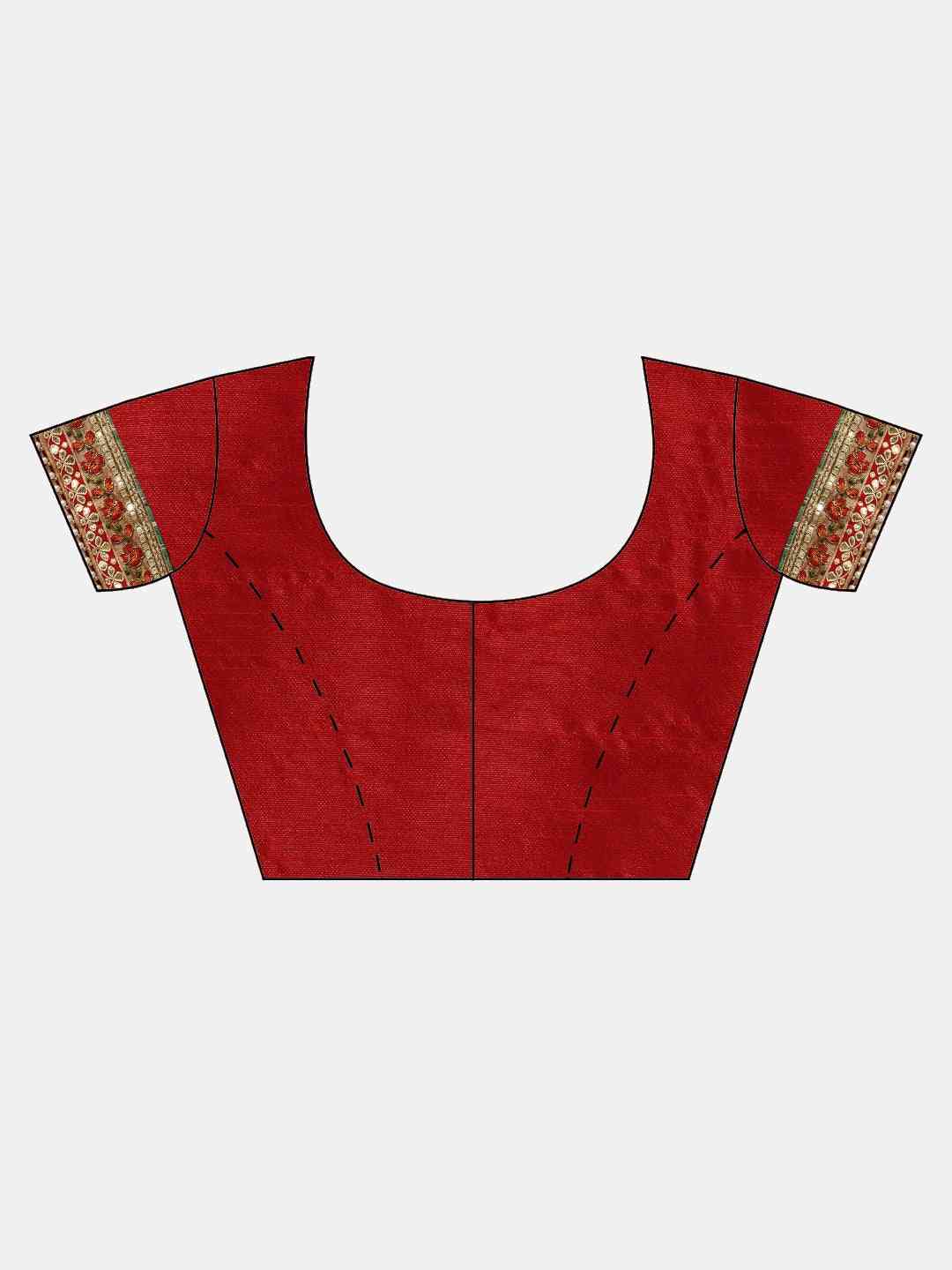 Half-Half Poly Chiffon Bandhani Print Saree