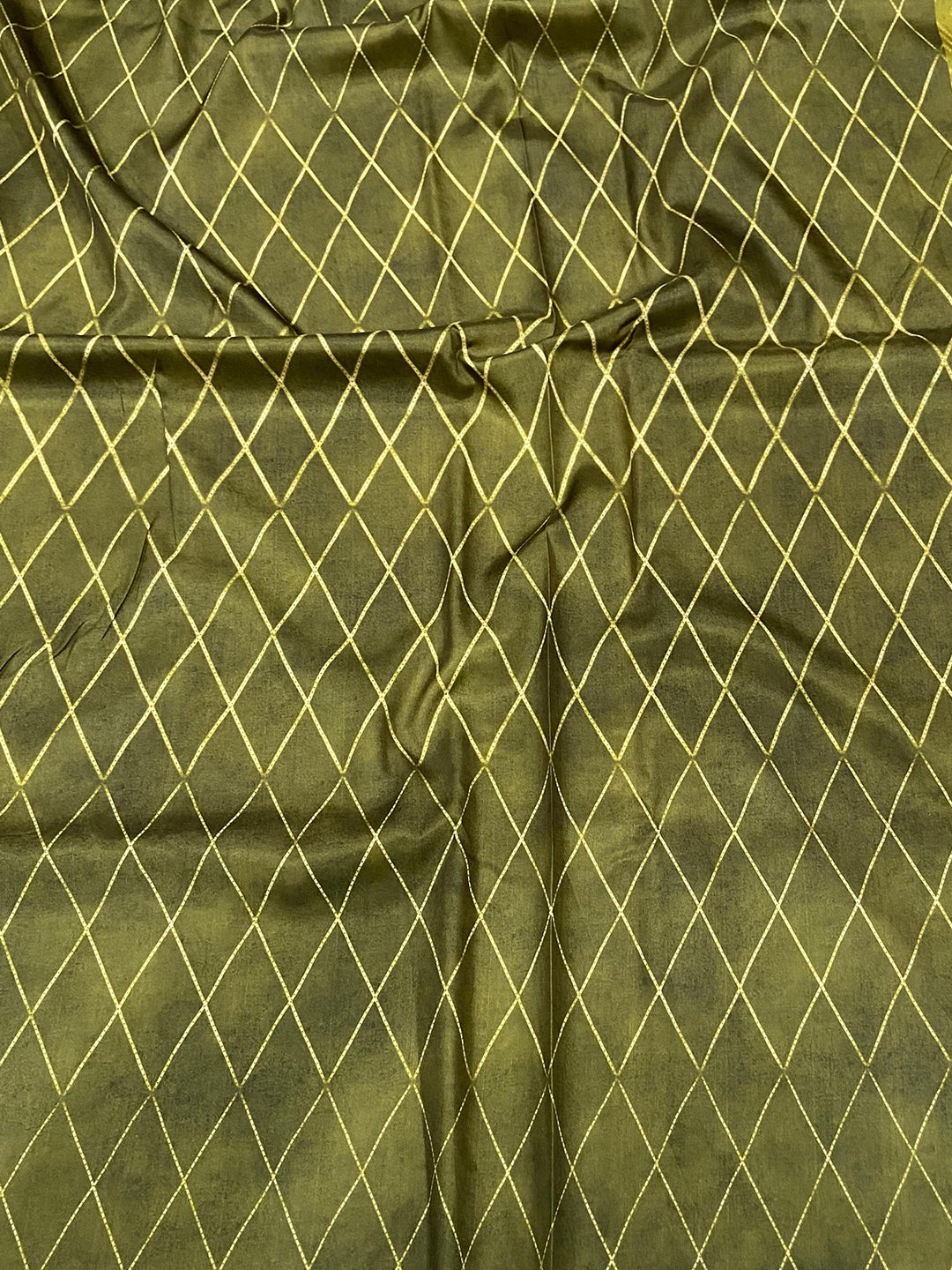 Olive Leheriya Gamthi Silk Sarees