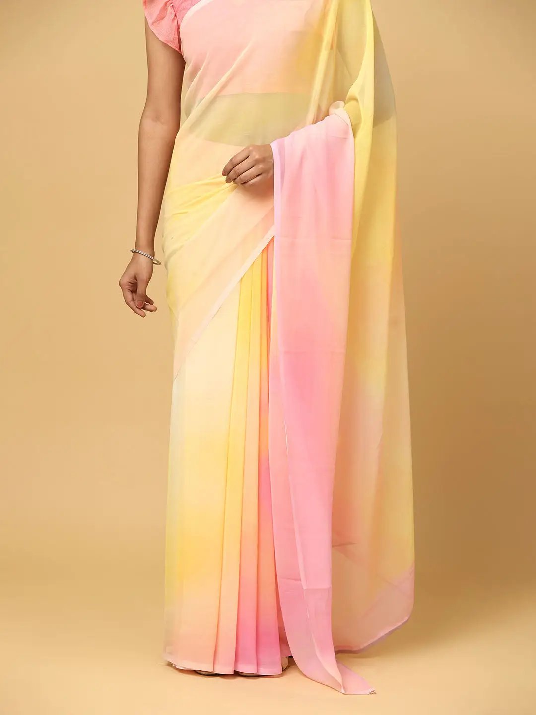 Ombre Soft Georgette Digital Print Party Wear Saree