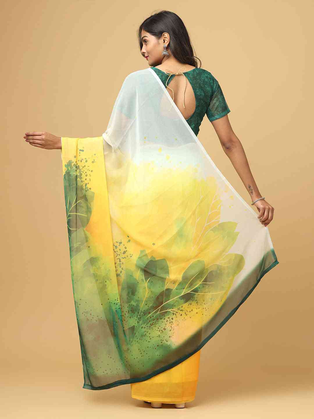 Ombre Soft Georgette Digital Print Party Wear Saree
