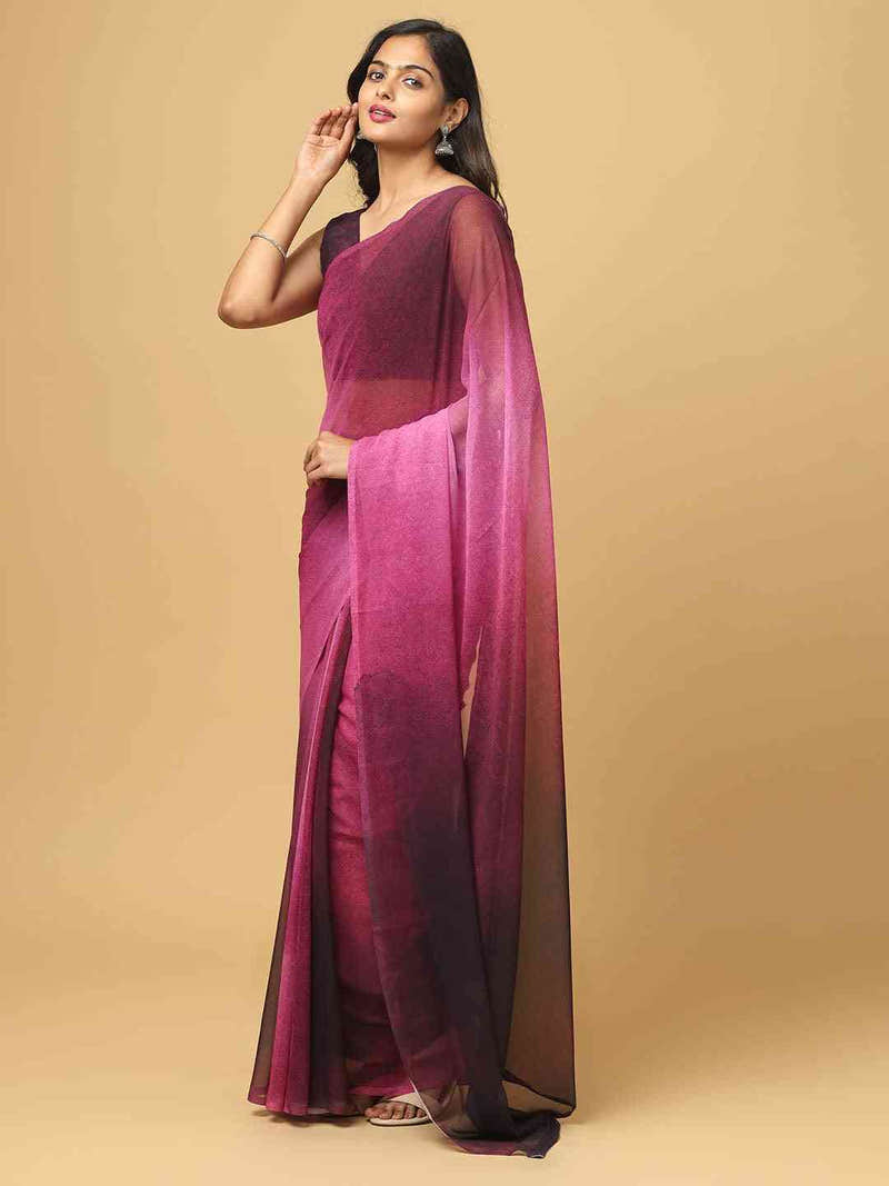 Ombre Soft Georgette Digital Print Saree