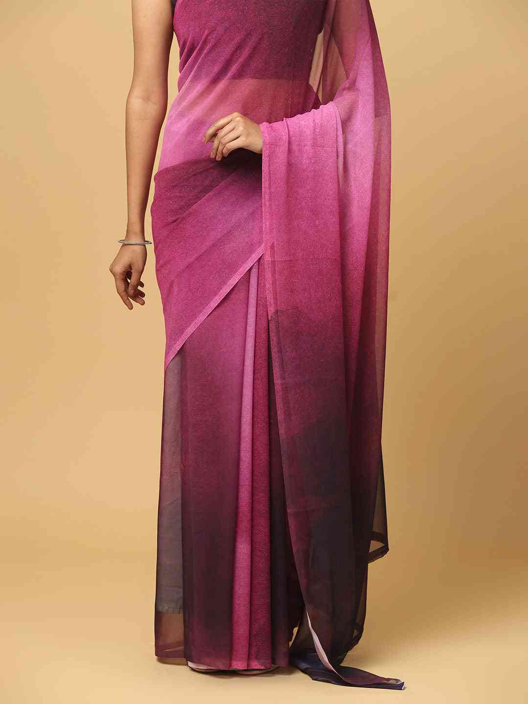 Ombre Soft Georgette Digital Print Party Wear Saree