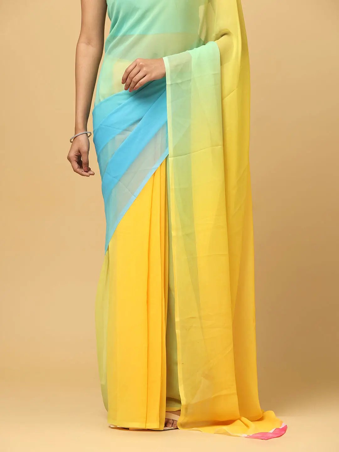 Ombre Soft Georgette Digital Print Party Wear Saree