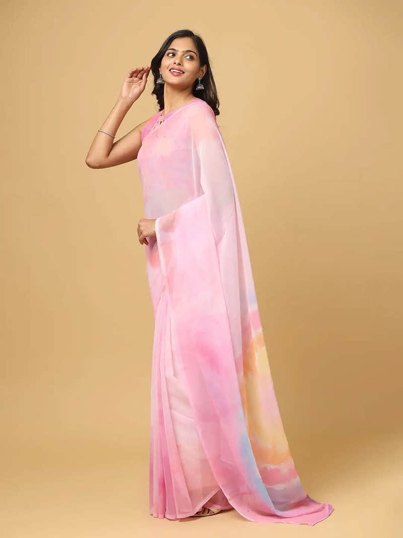 Ombre Soft Georgette Digital Print Saree