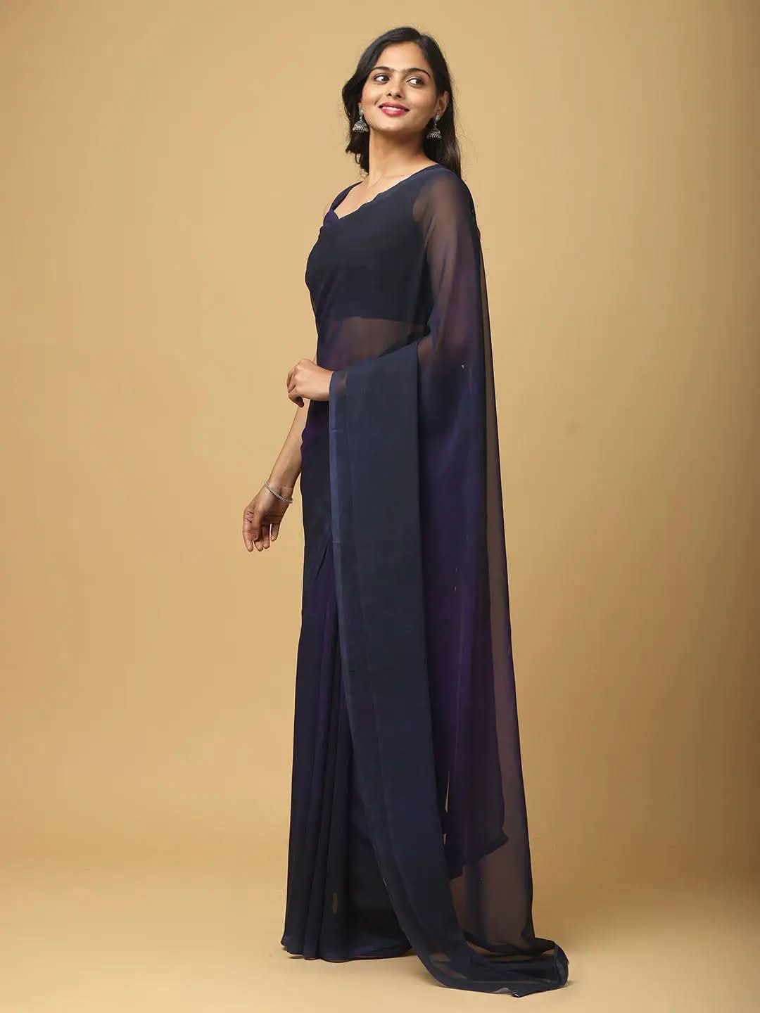 Ombre Soft Georgette Digital Print Party Wear Saree