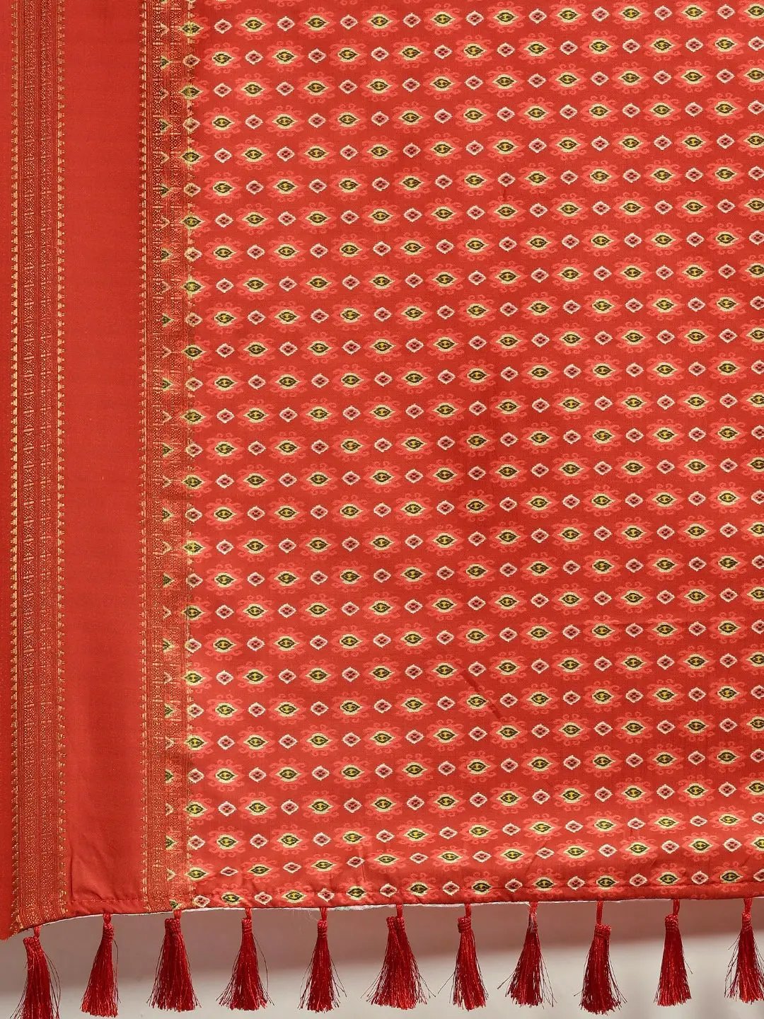 Soft Silk Kalamkari Saree With Digital Flower Print