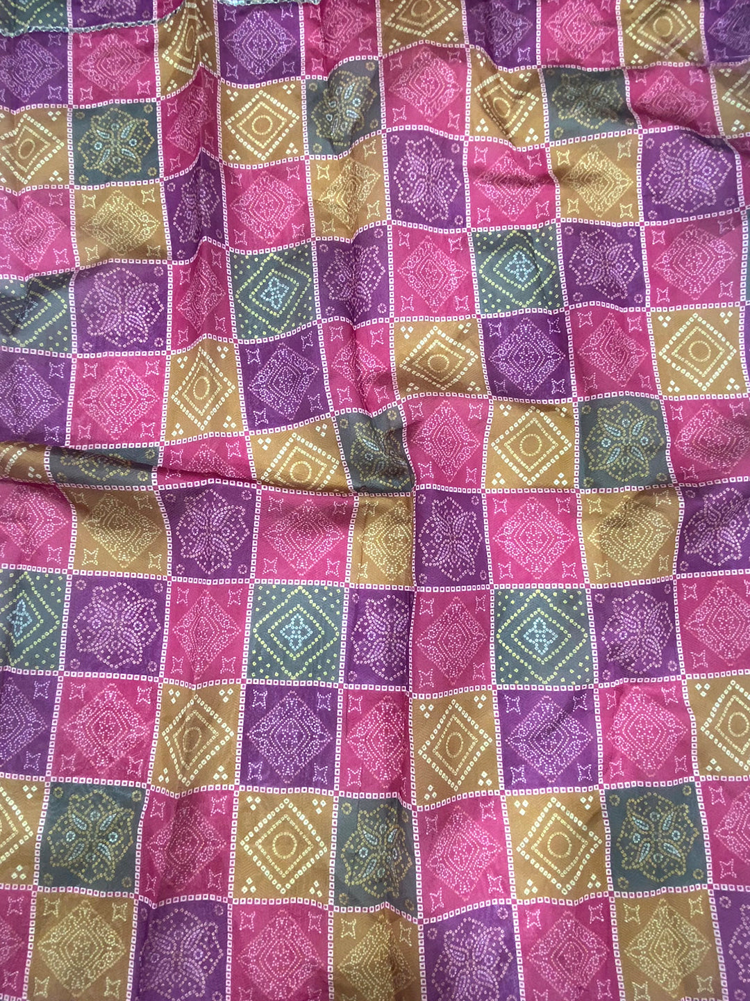 Pink Patch Butta Soft Silk Saree
