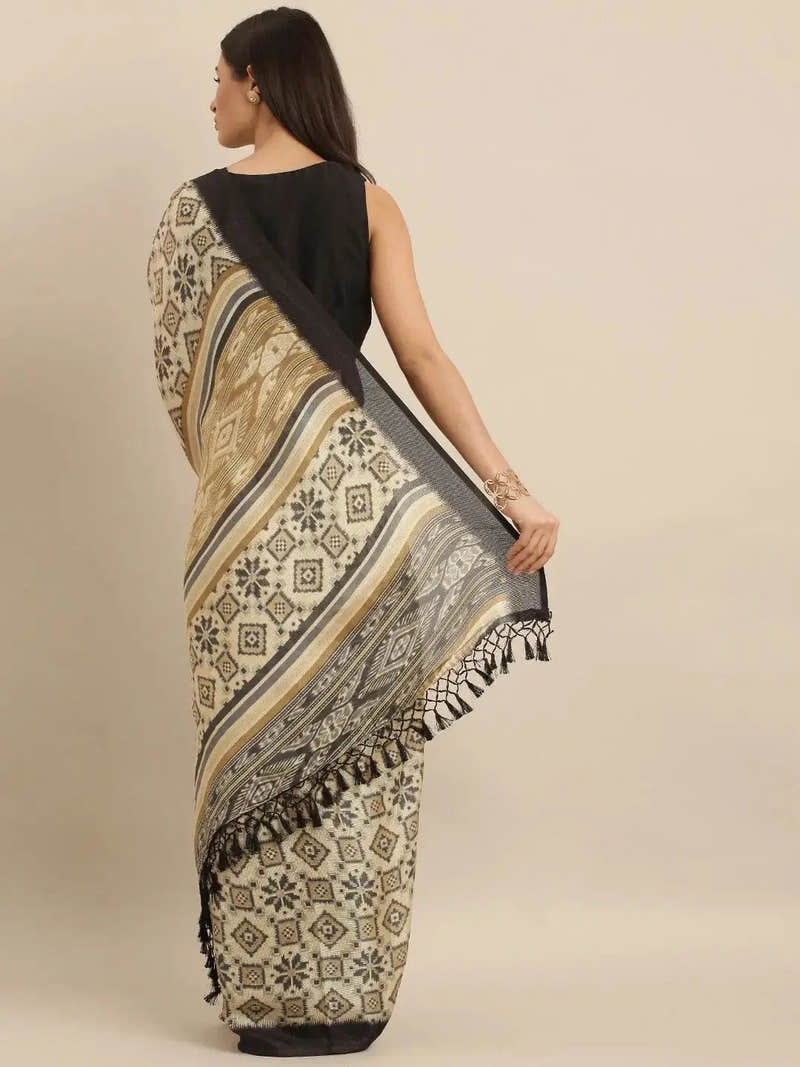Patola Silk Saree With Ethnic Motifs