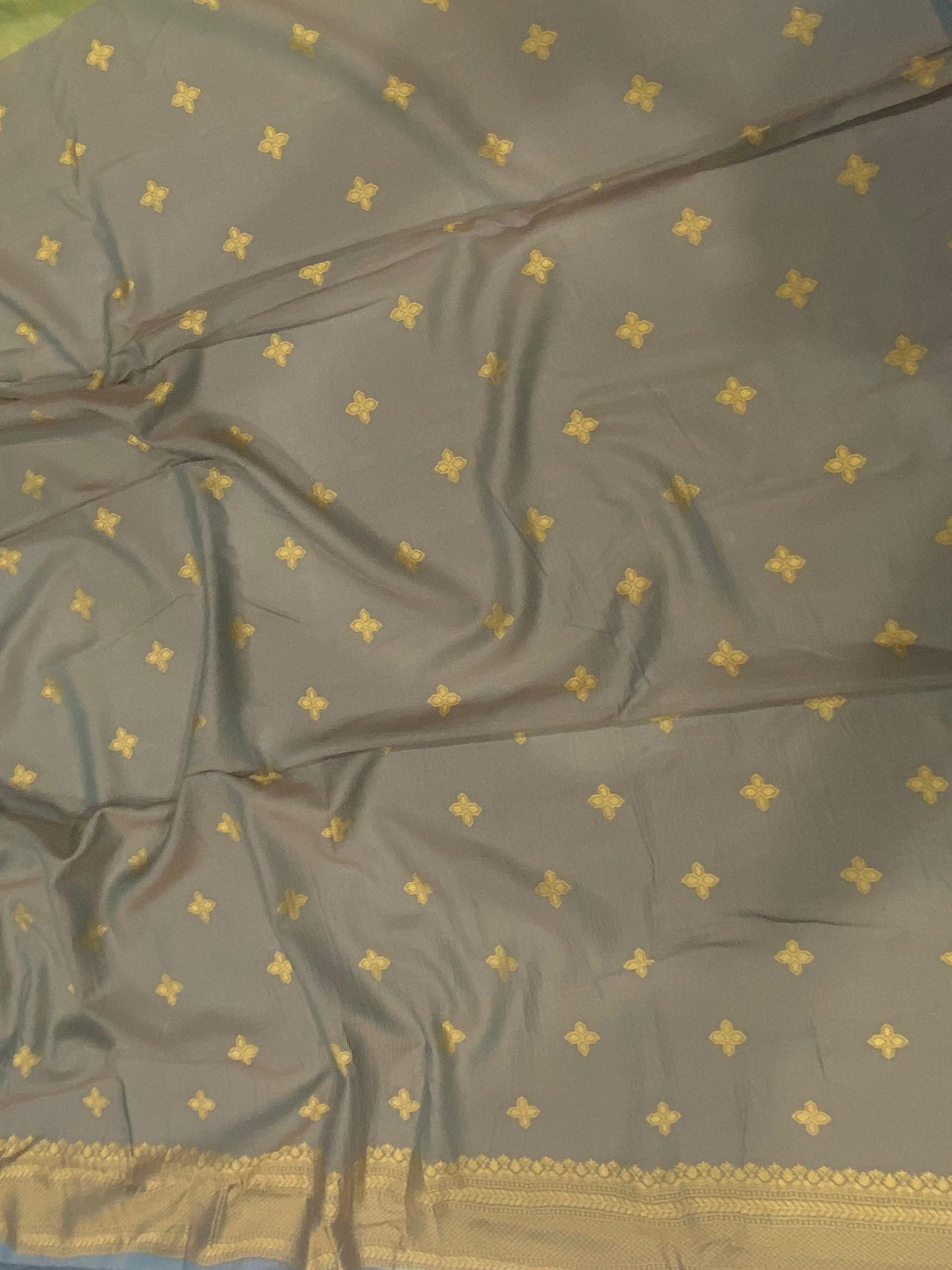 Lime Patola And Kalamkari Fusion Saree