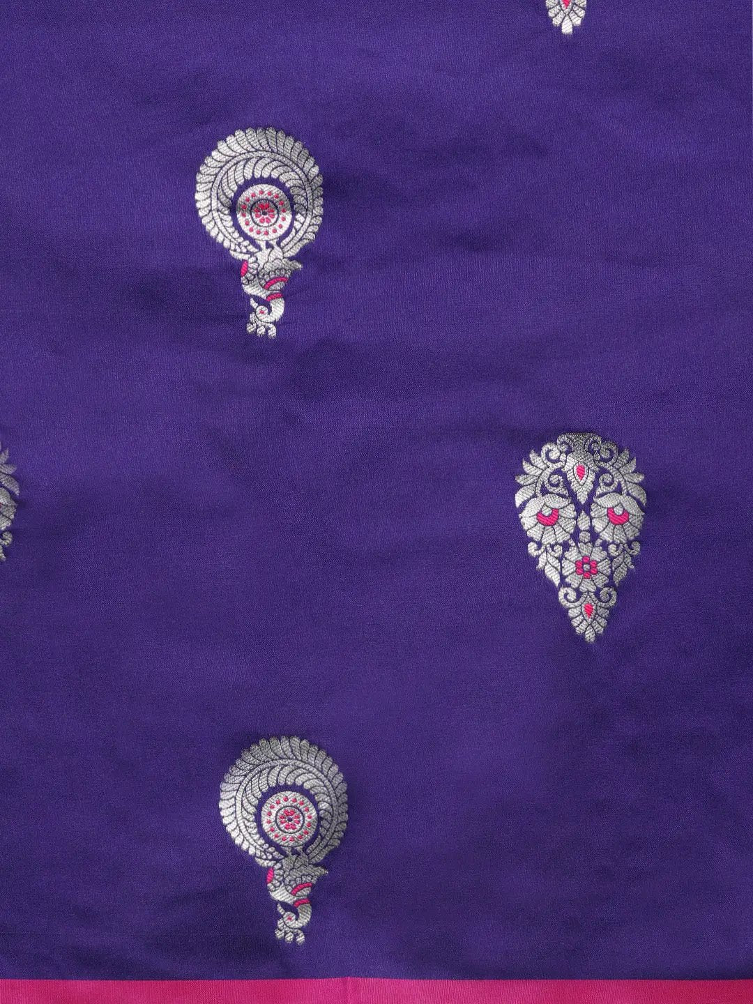 Stylish Indigo Colour Pure Banarasi Zari Silk Saree