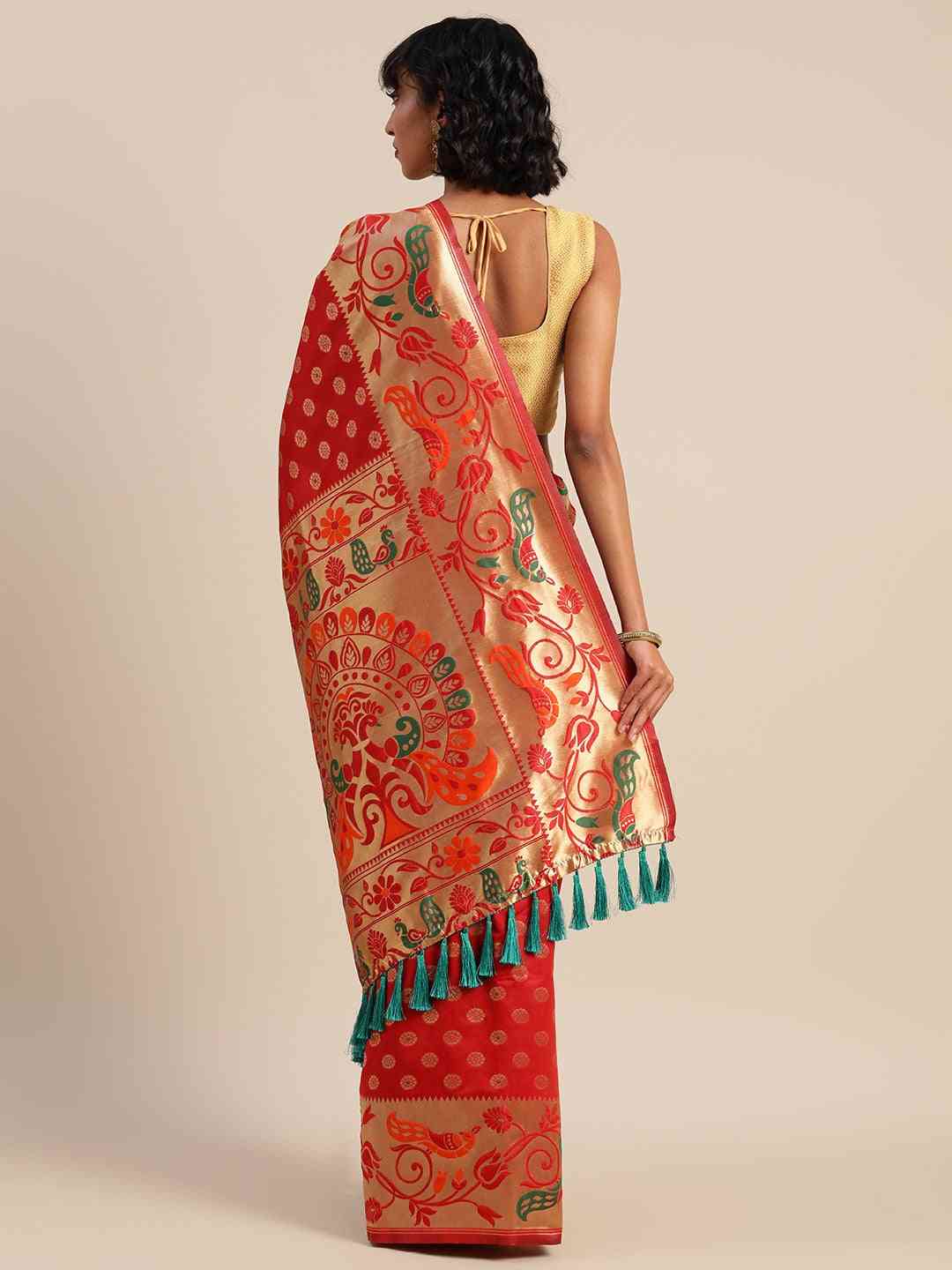 Beautiful Banarasi Silk Saree with Woven Design