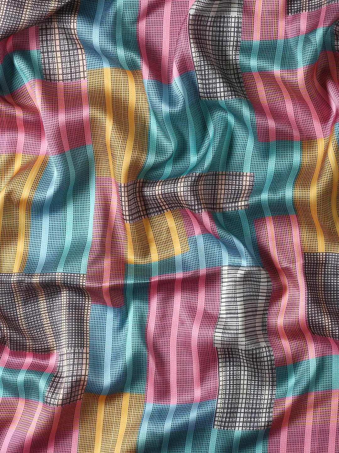 Soft Satin Georgette Pristel Colour Party Wear Saree