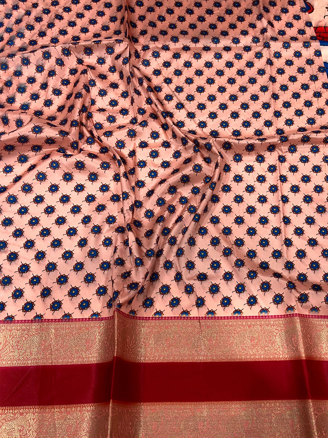 Pink Colour Soft Silk Kalamkari Saree