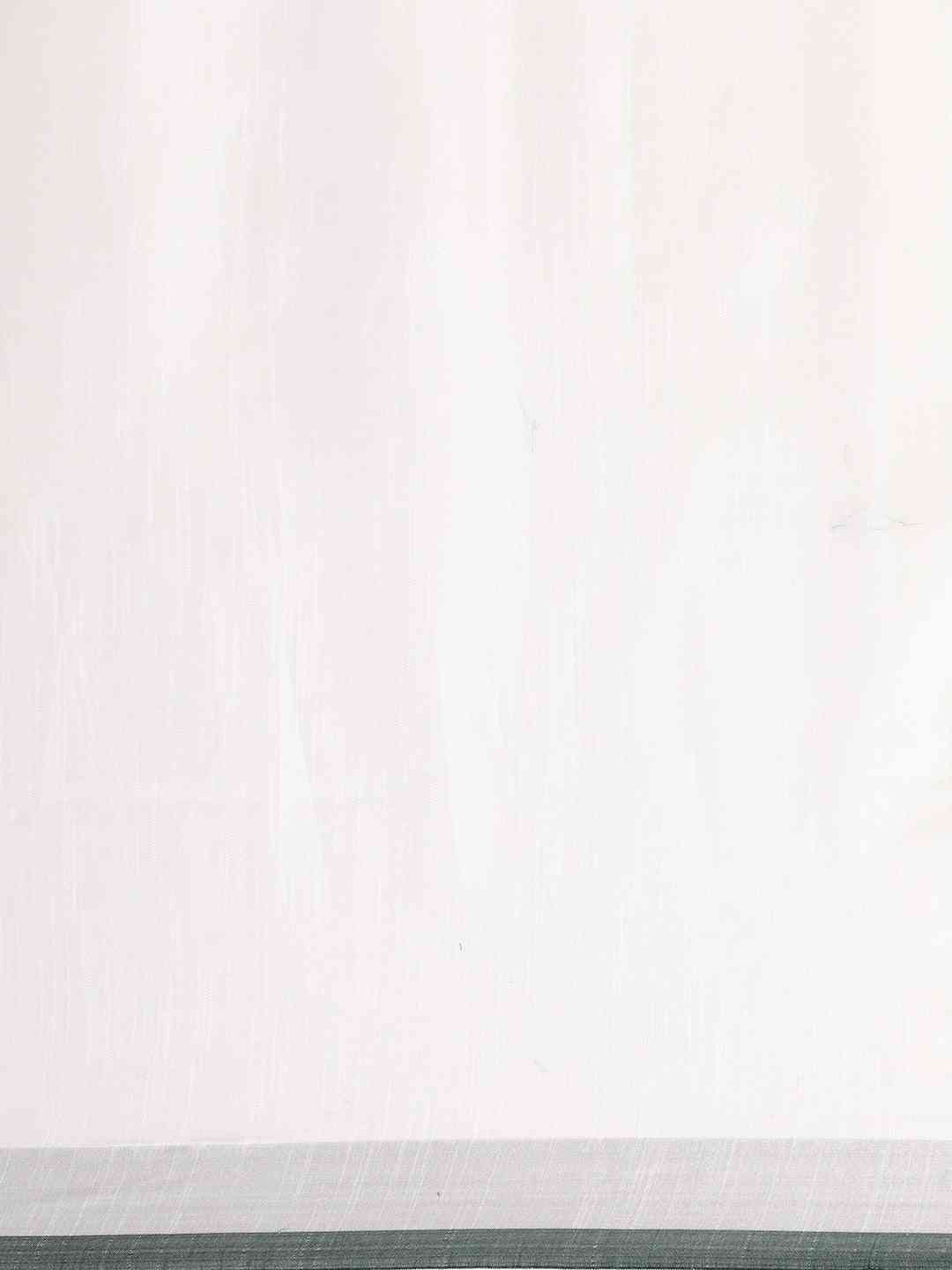 Bhagalpuri Linen Saree With Green Colour Small Patti