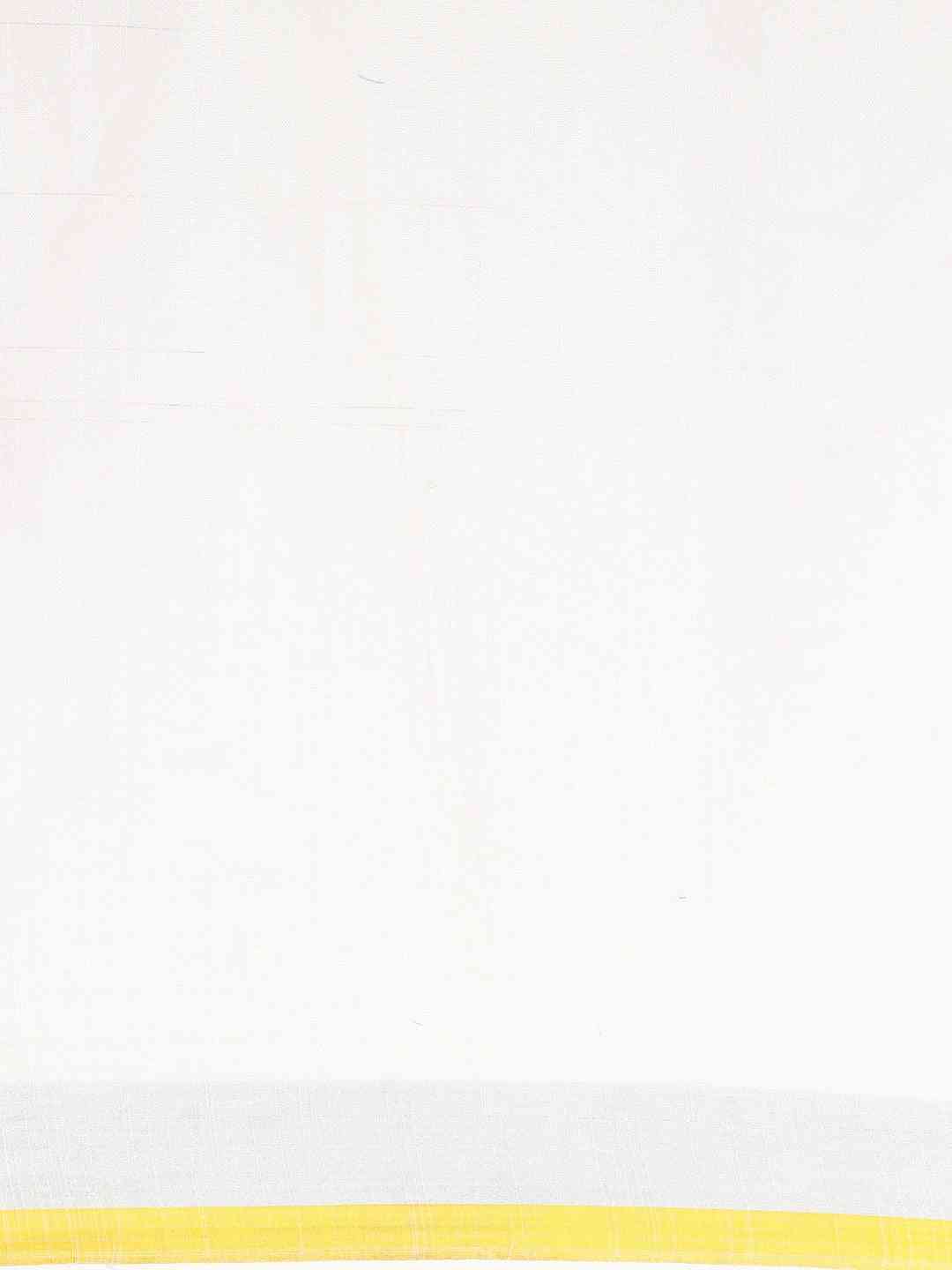 Bhagalpuri Linen Saree With Yellow Colour Small Patti