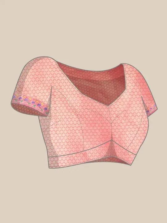 Kora Silk Banarasi Digital Print Saree In Green Colour