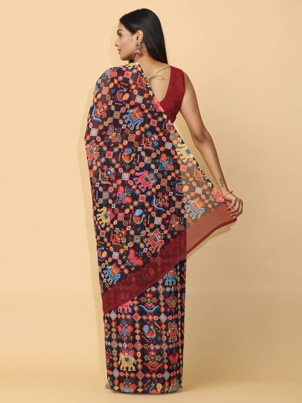 Ombre Soft Georgette Digital Print Party Wear Saree